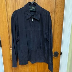 Bobby Jones Collection Black Water Resistant Suede Jacket, Size L